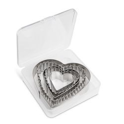 Mrs. Andersons Silver Stainless Steel Heart Cookie Cutter Set