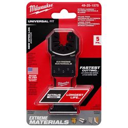 Milwaukee Nitrus Carbide 1-3/8 in. W Carbide Open-Lok Oscillating Saw Blade Multi-Material 5 pk