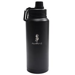 Aquapelli 34 oz Midnight Black BPA Free Vacuum Insulated Bottle