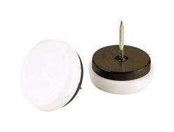 Shepherd Hardware White 1 in. Adhesive Plastic Chair Glide 4 pk