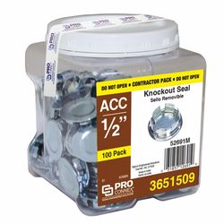 Sigma Engineered Solutions ProConnex Round Zinc-Plated Steel 0.30 in. H X 0.91 in. W Knockout Seal