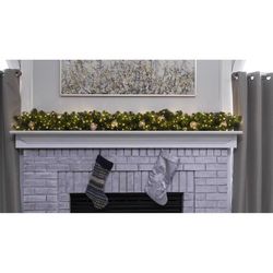 Celebrations 6 ft. L LED Prelit Warm White Cascading Lights Garland