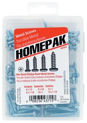 HILLMAN Homepak No. 14 Ga. Phillips Pan Head Sheet Metal Screw Assortment 1 pk