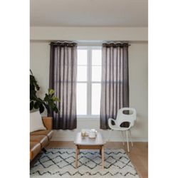 Umbra Matte Nickel Silver Twilight Room Darkening Drapery Rod 88 in. L X 144 in. L