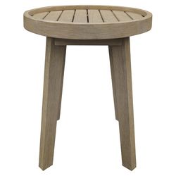 Signature Design by Ashley Bradstreet Bay Beige Round Wood End Table
