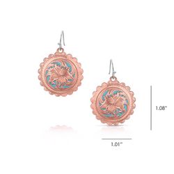 Montana Silversmiths Women's Emma's Sunlight Rose Gold Earrings One Size Fits Most