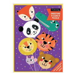 Mudpuppy Greeting Card Puzzle Multicolored 12 pc
