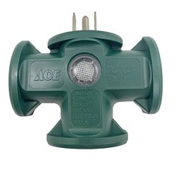 Ace Grounded 3 outlets Adapter 1 pk