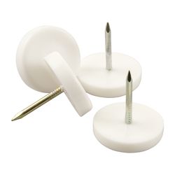 Softtouch Beige 7/8 in. Nail-On Plastic Chair Glide Set 4 pk