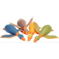 Multipet Cuddle Buddies For Dog Assorted Plush Dazzle Ducks Dog Toy 1 pk