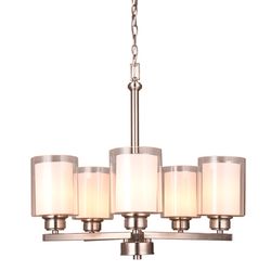 Design House Olso Satin Nickel 5 lights Chandelier