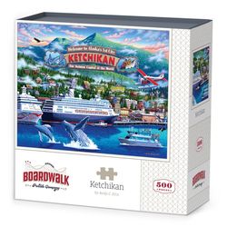 Boardwalk Iconic Places Ketchikan Jigsaw Puzzle Multicolored 500 pc