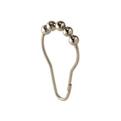 iDesign Satin Nickel Silver Steel Shower Curtain Rings 12 pk