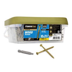 Power Pro No. 10 Ga. X 3-1/2 in. L Bronze Star Flat Head Deck Screws