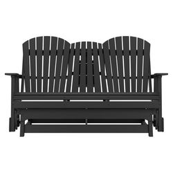 Signature Design by Ashley Hyland Wave Black HDPE Frame Adirondack Loveseat
