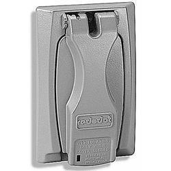 Red Dot Rectangle Die-Cast Zinc 1 gang 5 in. H X 3.12 in. W Weatherproof Cover