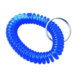 Home Plus Vinyl Blue/Silver Coiled Key Ring