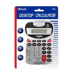 Bazic Products Silver 8 digit Desktop Calculator