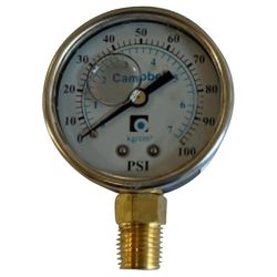 Campbell Stainless Steel 1/4 in. Liquid Filled Pressure Guage