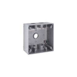 Bell Old Work 31 cu in Square Aluminum 2 gang Weatherproof Box Gray