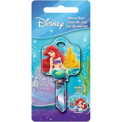 HILLMAN Disney Ariel House Key Blank 68 Double For Schlage Locks Multicolored