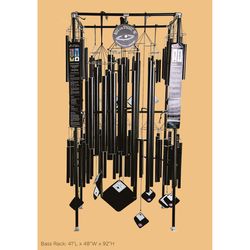 Music of the Spheres, Inc Black Metal 92 in. Wind Chime Display