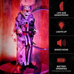 Haunted Hill Farm 3.1 ft. Standing with Plate Animatronic
