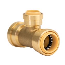 QuickFitting Push to Connect 3/4 in. PF Brass Reducing Tee