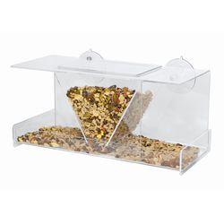Songbird Essentials Plastic Deluxe Window Feeder 3 ports