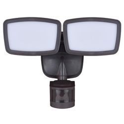 Dualux Motion-Sensing Hardwired LED Bronze Security Floodlight