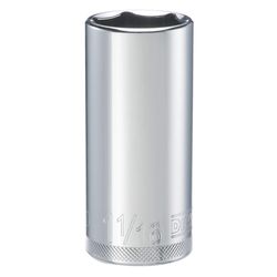 DeWalt 1-1/16 in. X 1/2 in. drive SAE 6 Point Deep Socket 1 pc