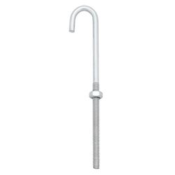 Hampton Small Zinc-Plated Silver Zinc 1 in. L J-Bolt 115 lb 1 pk