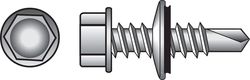 HILLMAN No. 12 Ga. X 2 in. L Hex Hex Washer Head Self-Drilling Screws 100 pk