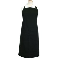 Ritz Royale 2 pocket Black Cotton Solid Bibb Apron