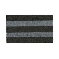GrassWorx 18 in. W X 30 in. L Black/Gray Patio Stripe Astroturf Door Mat