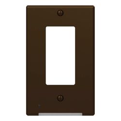 Westek LumiCover Aged Bronze 1 gang Plastic Duplex Wall Plate 1 pk