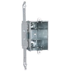 Raco 18 cu in Rectangle Metal 1 gang Junction Box Gray