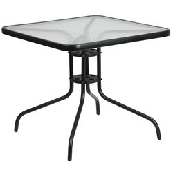 Flash Furniture Black Square Glass Contemporary Table