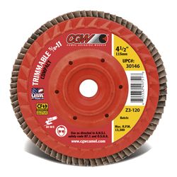 CGW 4-1/2 in. D X 5/8-11 in. Ceramic Flap Disc 40 Grit 1 pc
