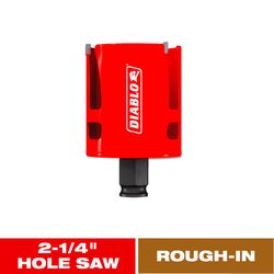 Diablo Demo Demon 2-1/4 in. Carbide Tipped Rough-In 2-3/8 in. L Hole Saw