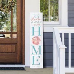 P Graham Dunn Multicolored Wood 47 in. H X 10.5 in. L X 0.75 in. W Our Home away from Home Porch Sig