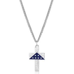 Montana Silversmiths Unisex Folds of Honor Remembrance Cross Necklace