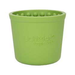 LickiMat Yoggie Pot Green Rubber Slow Feeder For Dogs