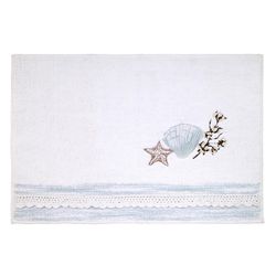 Avanti Linens Farmhouse Shell 30 in. L X 20 in. W Multicolored Cotton Bath Rug