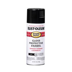 Rust-Oleum Stops Rust Gloss Black Spray Paint 12 oz