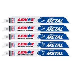 LENOX METALWOLF 9 in. Bi-Metal WAVE EDGE Reciprocating Saw Blade 14 TPI 5 pk