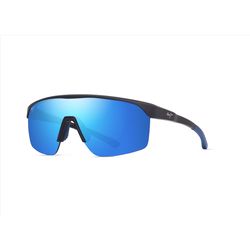 Maui Jim Paluna Sunglasses Unisex Matte Black Frame Blue Hawaii Lens Polarized