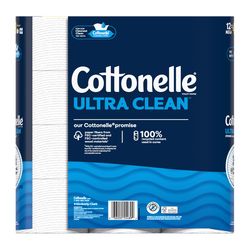 Cottonelle Ultra CleanCare Toilet Paper 12 Rolls 284 sheet