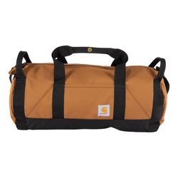 Carhartt Rain Defender Brown Classic Round Duffle Bag 11 in. H X 24 in. W