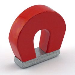Magnet Source 1 in. L X 1.126 in. W Red Horseshoe Magnet 2 lb. pull 1 pc